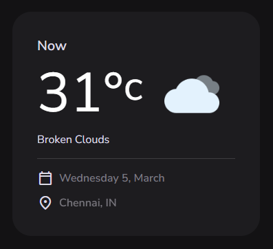 Weather Information location
